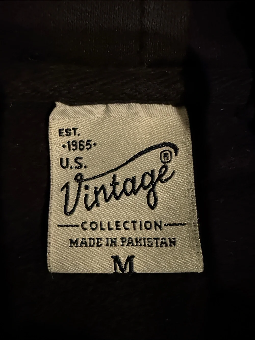 E Vintage Men’s Medium Black Zip-Up Sweater Minocqua Wisconsin